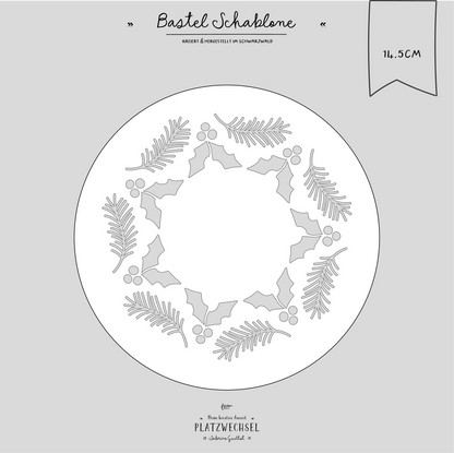 Schablone I Weihnachtszweige I 14,5 cm/ 15 cm