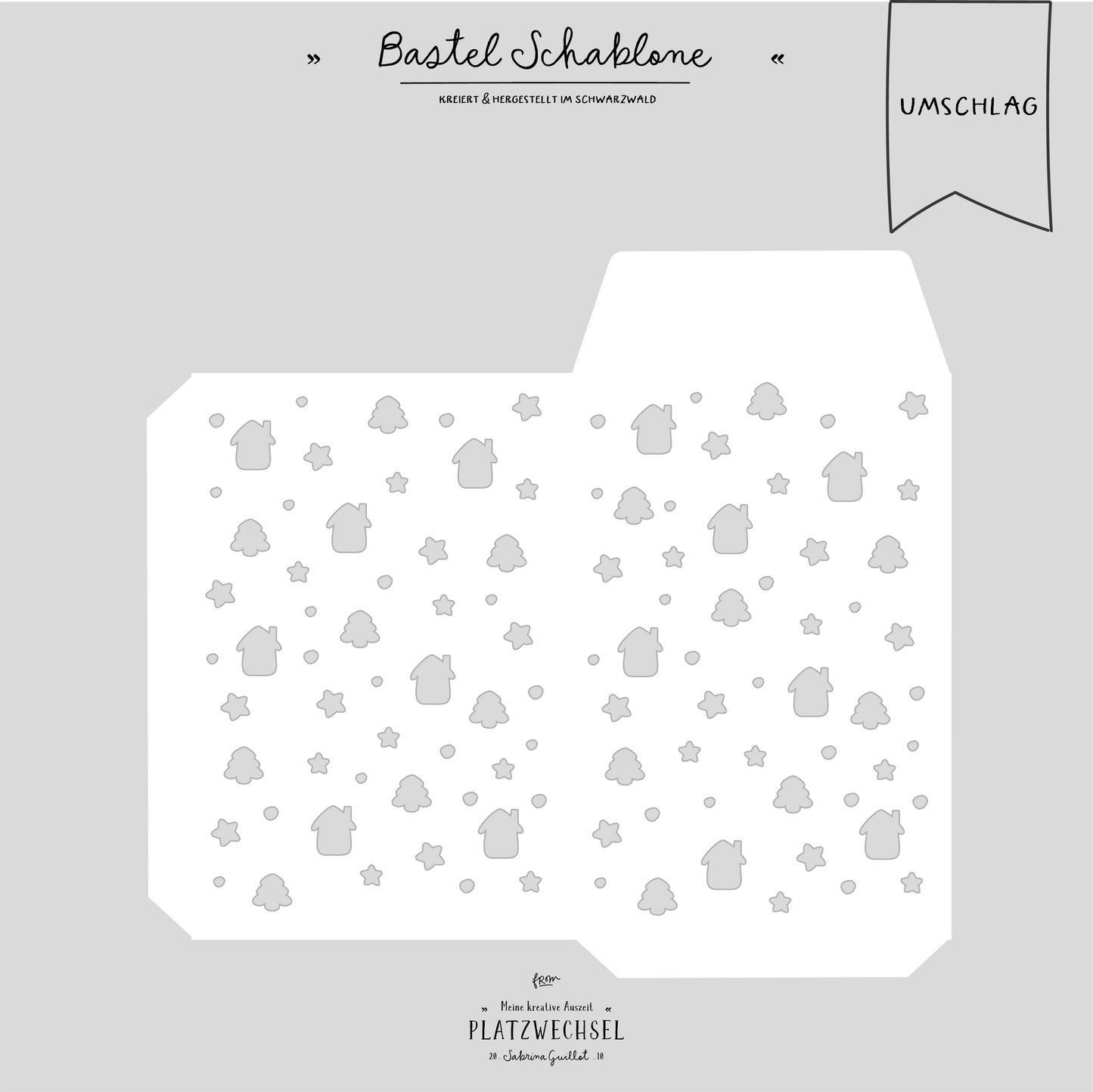 Schablone | Kuvert  | 20 x 22 cm