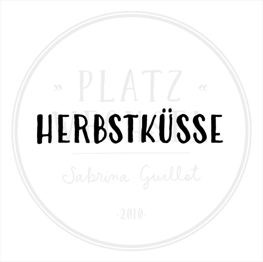 Textstempel | Herbstküsse | 7 cm