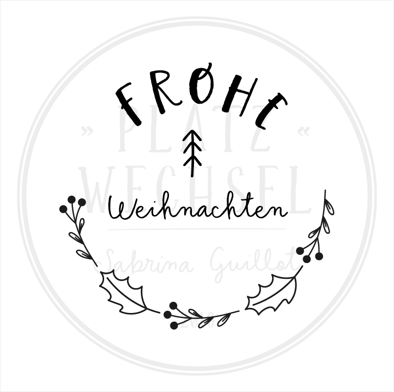 Holzstempel | Frohe Weihnachten | 5 x 5 cm