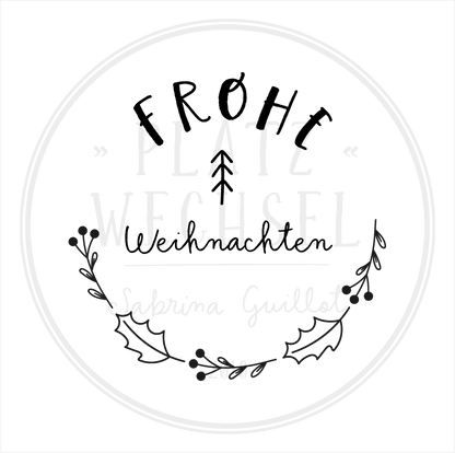 Holzstempel | Frohe Weihnachten | 5 x 5 cm