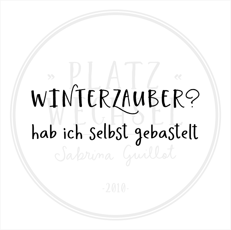 Holzstempel | Winterzauber? | 3 x 6 cm