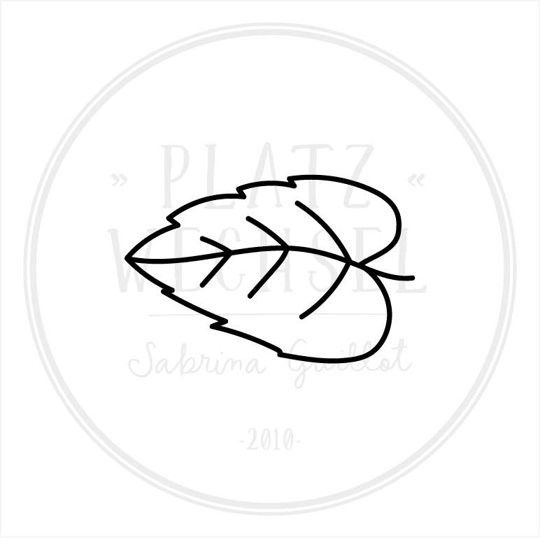 Ministempel | Kirschblatt | ø 2 cm