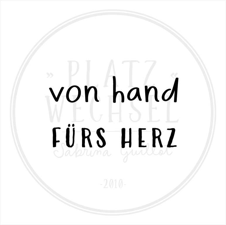 Holzstempel | von Hand fürs Herz | 3 x 3 cm