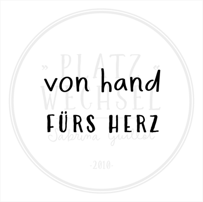 Holzstempel | von Hand fürs Herz | 3 x 3 cm