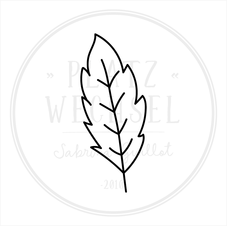 Ministempel | Blatt | ø 2 cm
