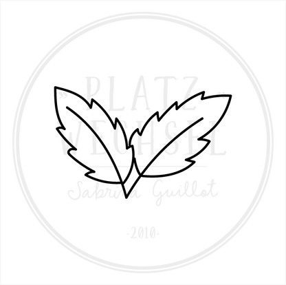 Ministempel | Blätter | ø 2 cm