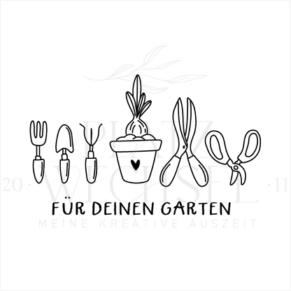 Holzstempel |  Für deinen Garten | 5 x 8 cm