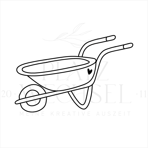 Holzstempel |  Schubkarre | 5 x 8 cm