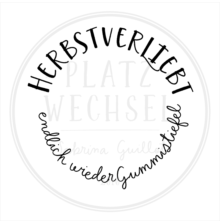 Holzstempel | Herbstverliebt - endlich wieder Gummistiefel | 5 x 5 cm