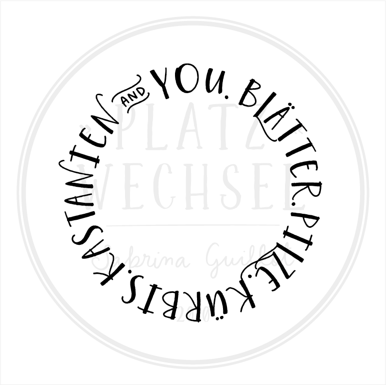 Holzstempel | Blätter, Pilze, Kürbis, Kastanien and You | 5 x 5 cm