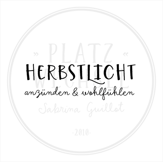 Holzstempel | "Herbstlicht" | 3 x 6 cm