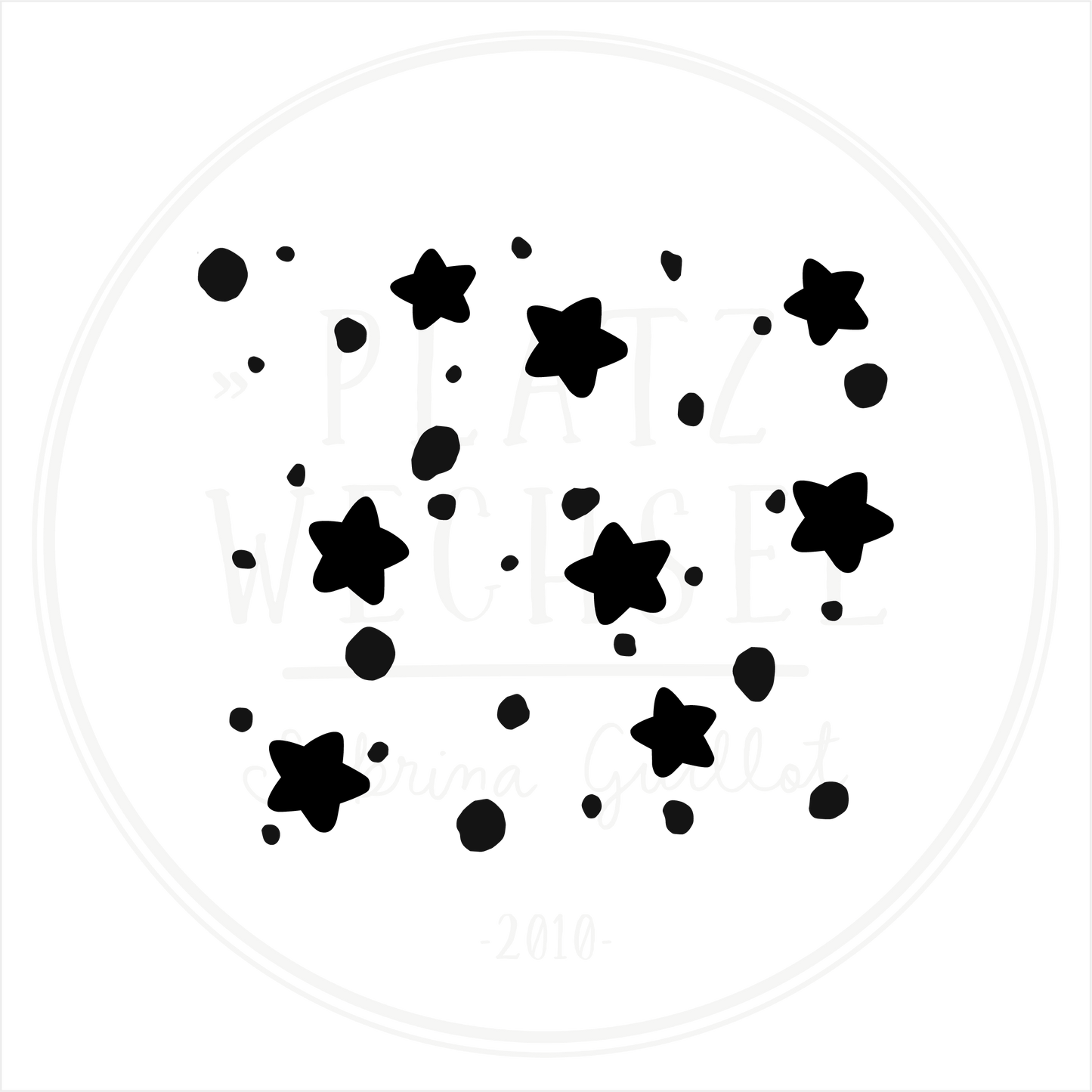 Holzstempel |  Flächenstempel Stempel Sterne und Punkte  | 5 x 5 cm