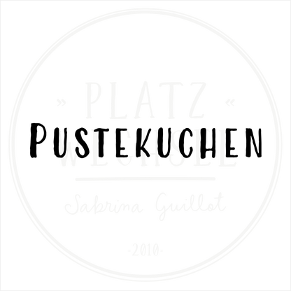Textstempel | Pustekuchen | 6 cm