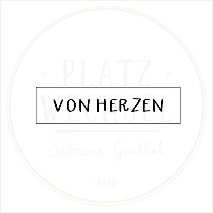 Textstempel | von Herzen | 4,5 cm