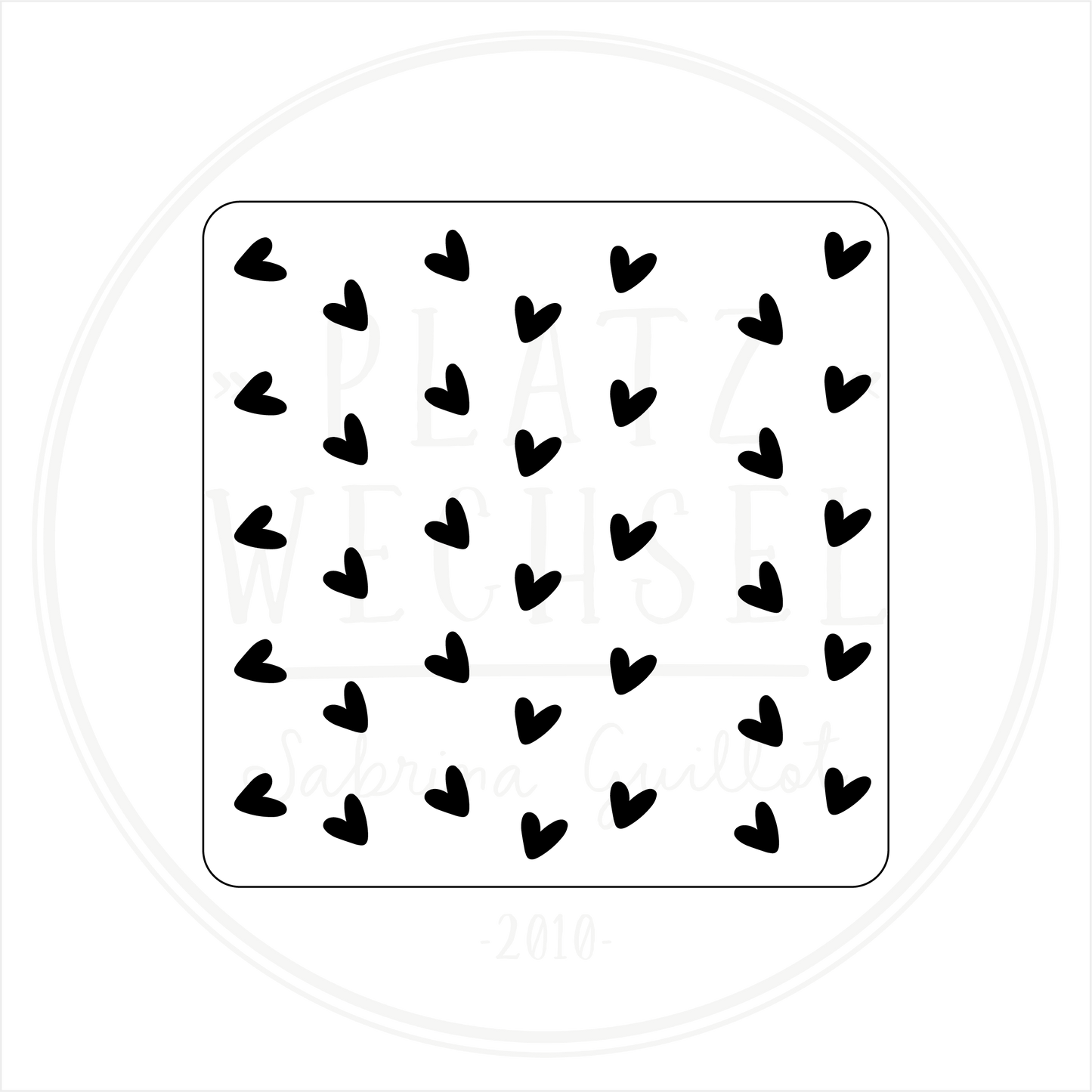 Schablone I "Herzen" I 14 cm