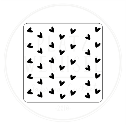 Schablone I "Herzen" I 14 cm