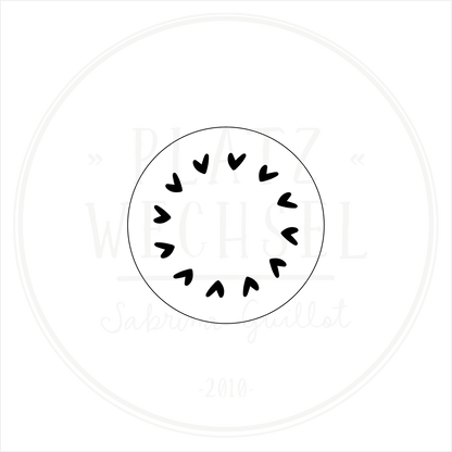 Schablone I "Herzen" I 9 cm