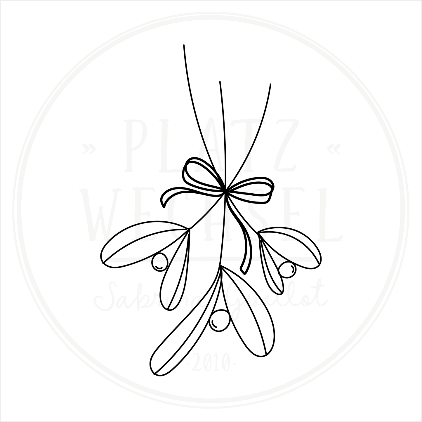 Holzstempel | Mistelzweig | 5 x 5 cm