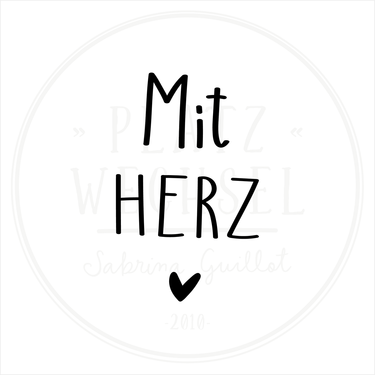 Holzstempel |  Mit Herz | 3 x 3 cm