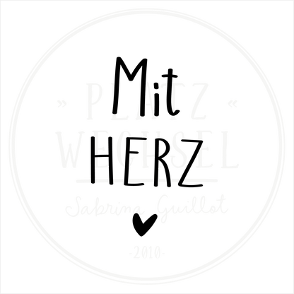 Holzstempel |  Mit Herz | 3 x 3 cm