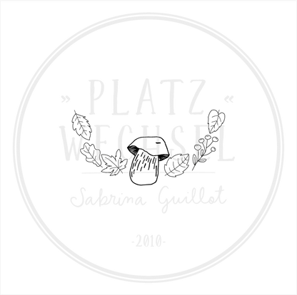 Holzstempel | "Halbkranz - Herbstlaub & Pilz" | 3 x 6 cm